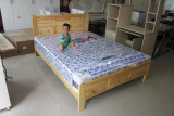 批发香柏木床 出租房全实木床 1.2米单人床 1.5m1.8m双人床简易床