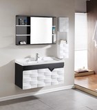 法恩莎浴室柜组合 欧式橡木浮雕实木洗面盆柜 卫浴柜黑白浴柜包邮