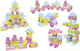 【厂价直销】塑料彩色城堡风车圆形接口拼插积木 桌面益智玩具