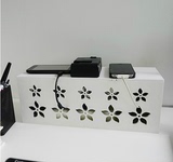 创意桌面集线盒 理线器 阻燃插座插排遮挡 路由器电线收纳盒 包邮