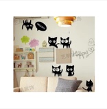 可爱小猫墙贴 亚克力创意冰箱贴儿童房卧室可爱墙贴 水晶立体墙贴