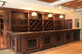 碳化木松木 红酒柜 白酒柜定做 西班牙仿古吧台 定做专拍