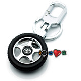汽车轮胎钥匙扣 创意礼品钥匙圈丰田 汽车钥匙链(可刻字logo)