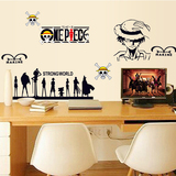 骷髅卡通人物黑色车创意可移除墙贴 卧室客厅电视背景墙贴纸画