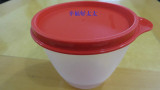 冲钻特百惠1个圆形专柜正品400ML鲜果冷藏盒密封圆碗保鲜塑料红色