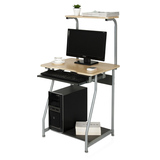 竹纹色带书架台式电脑桌小型长60*48*71cm学生简易学习读书桌包邮