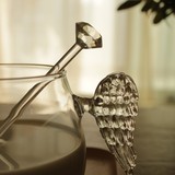 肆月 创意玻璃钻石搅拌棒咖啡饮料搅拌棍玻璃搅拌小勺子zakka杂货