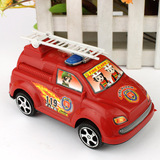 拉线四轮环保经济玩具消防车 1-2元儿童玩具小商品批发精品店货源