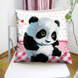 精准印花十字绣抱枕新款可爱熊猫卡通动物系列十字绣客厅抱枕一对