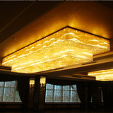 大型酒店长方形工程水晶灯 非标定做大厅会所灯KTV大堂别墅灯具