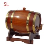 酒桶5L橡木酒桶 红酒桶 白酒桶装饰 木质酒桶。（另送笼头）