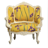正品单人椅 法式新古典 休闲椅 时尚家具 花纹布艺沙发 欧式沙发