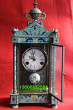 欧式钟表 瑞士名表 珐琅彩掐丝景泰蓝铜机械座钟 老式西洋挂钟