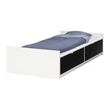 鑫鹏宜家代购弗拉萨有储物空间的床架+床板坐卧两用单人床