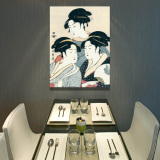 日本仕女图壁画艺妓浮世绘装饰画日式家居无框画料理店酒店挂画