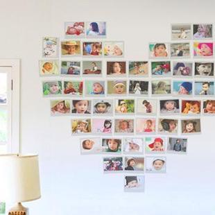 墙贴纸心形照片墙卧室相片墙创意组合照片贴房间装饰5