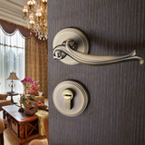 美国多灵欧式室内门锁青古铜饰面房门锁把手巴洛克分体锁具