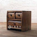 厚重款中式实木床头柜简约 现代 艺术 窄储物柜子卧室三抽屉斗柜