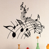 幼儿园音乐教室布置墙贴纸琴行背景墙创意五线谱音乐符号音乐之路