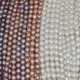 米形天然珍珠项链手链 DIY正品 半成品批发特惠 8-9mm散珠强光