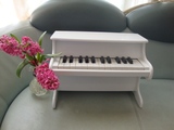出口美国 25键 木质儿童钢琴 立式钢琴 早教启蒙钢琴 白色