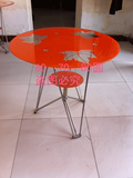 洽谈桌休闲桌子简约现代钢化玻璃圆形餐桌时尚小圆桌餐台椅组合.