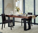 实木家具原木复古铁艺餐桌饭桌书桌 美式乡村北欧风情会议桌1.2米