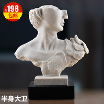 大卫头像人物雕塑雕像艺术品创意抽象欧式家居饰品摆件树脂工艺品