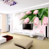3D个性大型壁画中式花卉风景山水墨国画玄关沙发背景墙纸定制定做