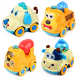 儿童惯性回力小汽车玩具 大号 宝宝可爱动物发条车 婴儿玩具0-1岁