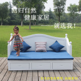 新款实木沙发床 客厅书房推拉沙发床 欧式韩式储物实木沙发床