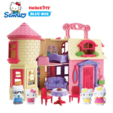 包邮Hello Kitty 凯蒂猫植绒玩具拼装公主城堡快乐的家KT-03897