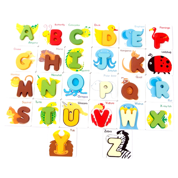 宝宝启蒙学习卡 幼儿识字卡英语字母卡牌 26个英文字母卡片教具