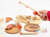 钓鱼玩具日本ED.INTER木质制磁性钓鱼玩具儿童益智过家家垂钓游戏