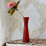 暖乡美家吹制玻璃花瓶红色风水摆件家居台灯创意装饰美式正品