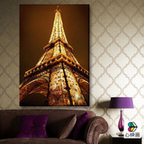 宜家巴黎埃菲尔铁塔现代玄关餐厅客厅卧室无框装饰画油画墙壁挂画
