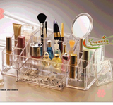 正品韩国透明亚克力首饰化妆品整理盒香水化妆小物件桌面收纳盒