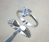 时尚新款欧美韩式仿真钻石925纯银女款戒指套戒婚戒8生日礼物包邮