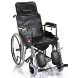 鱼跃轮椅车H059B可高靠背折叠轻便 带坐便 老人老年 残疾人轮椅车