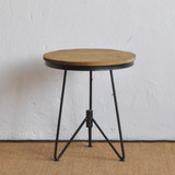 美式仿古铁艺工业风办公桌做旧实木圆桌小茶几休闲桌咖啡桌吧台桌