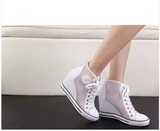 2015欧洲站新款DKNY内增高网鞋时尚女鞋高跟坡跟短靴休闲球鞋潮鞋