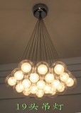 包邮！现代浪漫欧式创意双层玻璃球餐厅客厅卧室店面低压LED吊灯