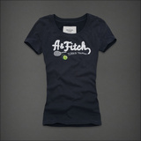 AF女士圆领短袖T恤美国正品代购 Abercrombie Fitch女上衣纯棉潮T