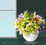 特价 客厅餐桌装饰花整体花艺 欧式花瓶仿真花卉绢花假花插花套装