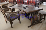 红木扇形茶台 中式仿古家具 休闲功夫茶桌 非洲鸡翅木实木扇形桌