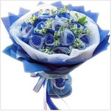 母亲节安徽合肥鲜花花束同城速递11朵19朵蓝玫瑰蓝色妖姬送货