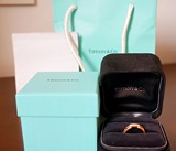 香港代购正品 Tiffany ATLAS 罗马数字玫瑰金3三钻戒指 小票5.5