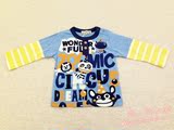 日本潮牌原单ZOOMIC男童女童假两件动物园长袖T恤