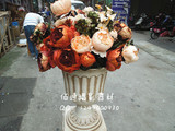 最新仿古仿石膏花瓶欧式罗马柱欧式花盆实景摄影道具 塑料花盆