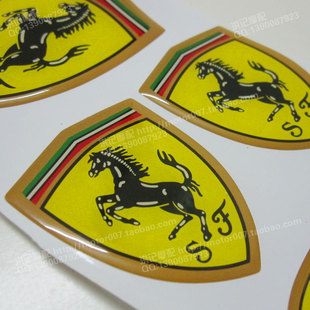 童车摩托车汽车ferrari法拉利模型logo车标志水晶滴胶车贴贴纸高清图片